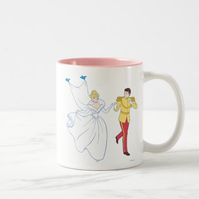 Cinderella Wedding Two-Tone Coffee Mug (Right)