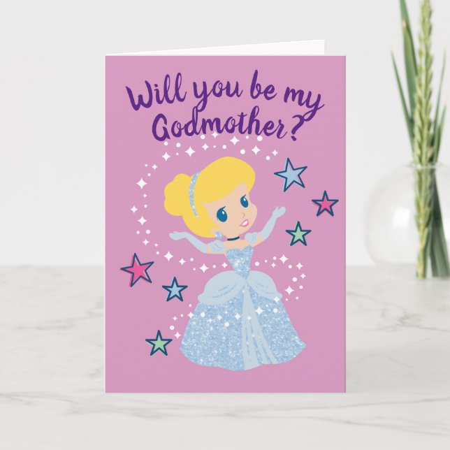 Cinderella - Will You Be My Godmother Card (Front)