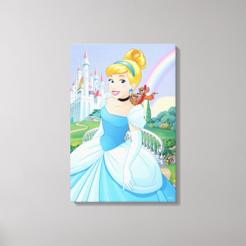 Cinderella With Gus  Jaq Canvas Print