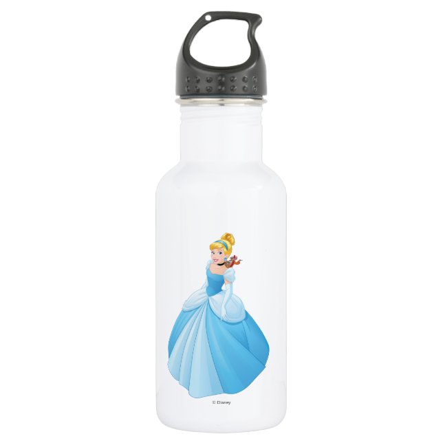 Cinderella With Gus & Jaq Stainless Steel Water Bottle (Front)