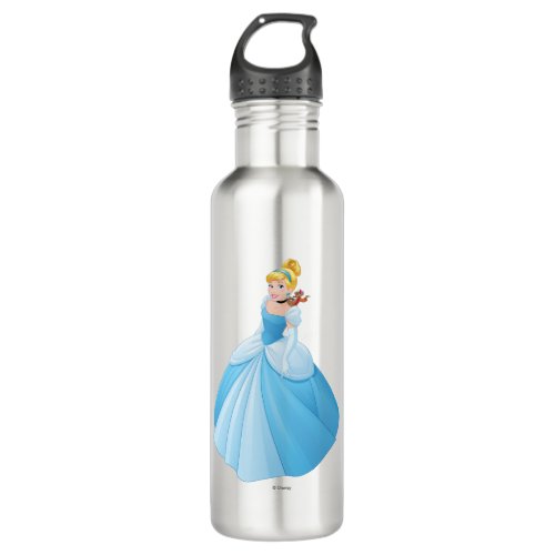 Cinderella With Gus  Jaq Water Bottle