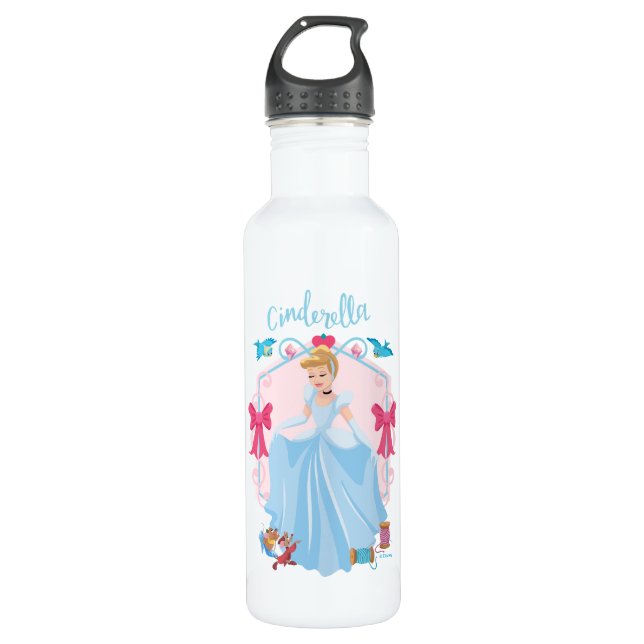 Cinderella With Gus & Rufus Stainless Steel Water Bottle (Front)