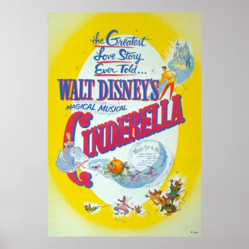 Cinderella Yellow Poster - Disney | Cinderella Yellow poster artwork.