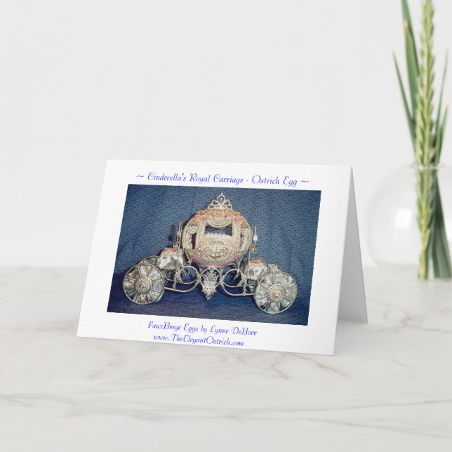 Cinderella's Carriage Stationary Note Card (Front)