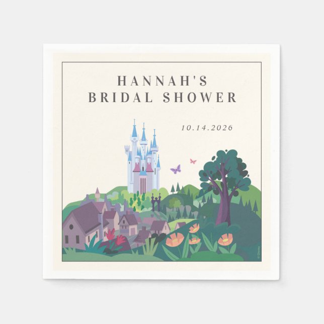Cinderella's Castle Bridal Shower Napkins (Front)