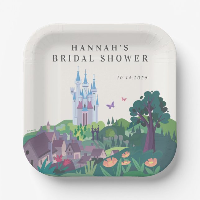 Cinderella's Castle Bridal Shower Paper Plates (Front)