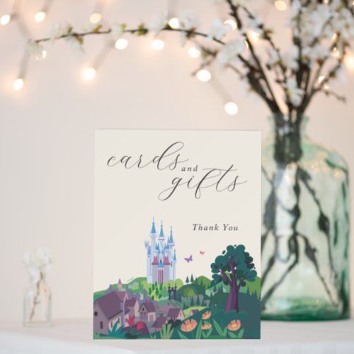 Cinderellas Castle Wedding Cards  Gifts Table Foam Board