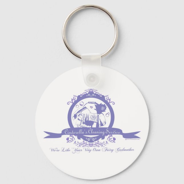 Cinderella's Cleaning Service Keychain (Front)