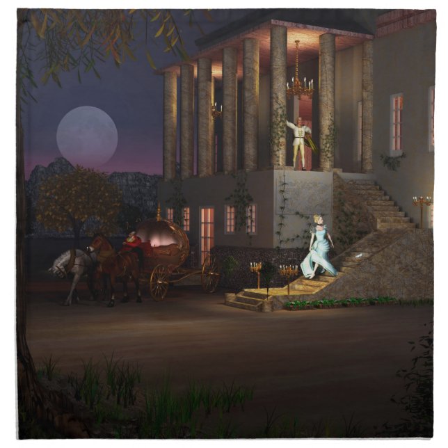 Cinderella's Coach Cloth Napkin (Front)
