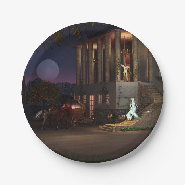Cinderella's Coach Paper Plates (Front)