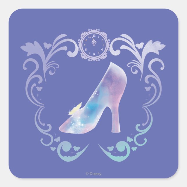 Cinderella's Glass Slipper Square Sticker (Front)