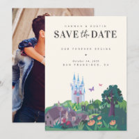 Cinderella's Whimsical Castle Photo Save the Date