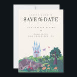 Cinderella's Whimsical Castle | Save the Date<br><div class="desc">Invite all your family and friends to your fairy tale wedding with these whimsical Cinderella Save the Date invitations. Personalize by adding all your name and wedding details.</div>