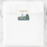 Cinderella&#39;s Whimsical Castle Wedding Thank You Square Sticker