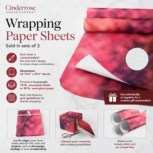 Cinderrose Undercurrent Wrapping Paper Sheets (Creator Uploaded)