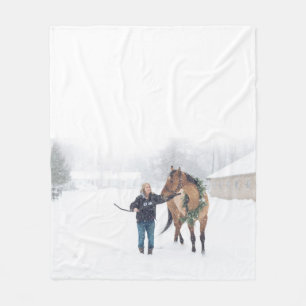 Cindy and Irish Fleece Blanket - Design B