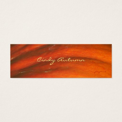 Customizable Cindy Autumn bookmark Business Card Templates