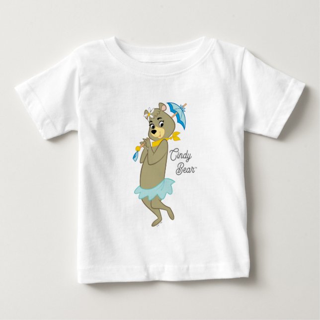 Cindy Bear Holding Parasol Baby T-Shirt (Front)