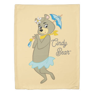 Cindy Bear Holding Parasol Duvet Cover