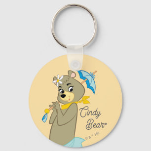 Cindy Bear Holding Parasol Keychain