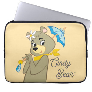Cindy Bear Holding Parasol Laptop Sleeve