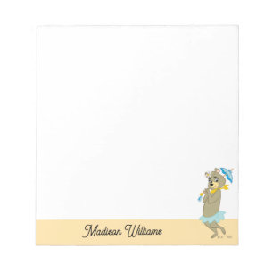 Cindy Bear Holding Parasol Notepad