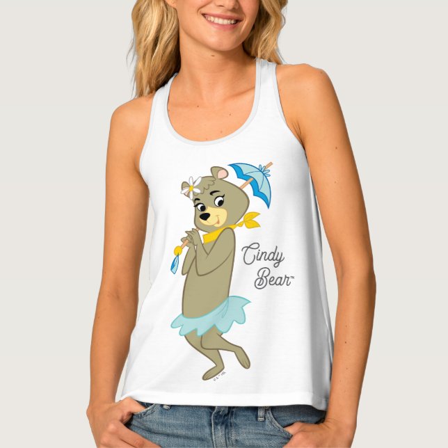 Cindy Bear Holding Parasol Tank Top (Front)