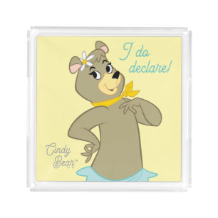 Cindy Bear Playful Pose Acrylic Tray