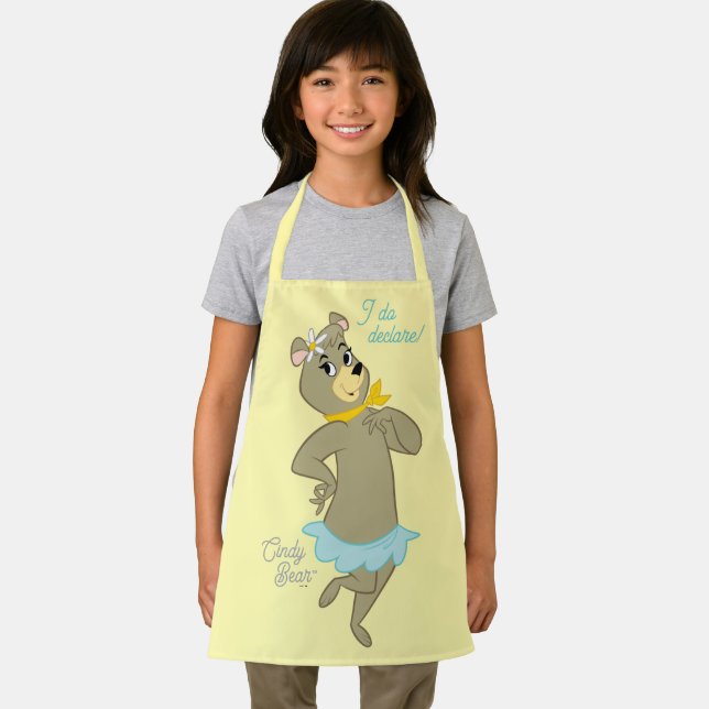 Cindy Bear Playful Pose Apron (Insitu)