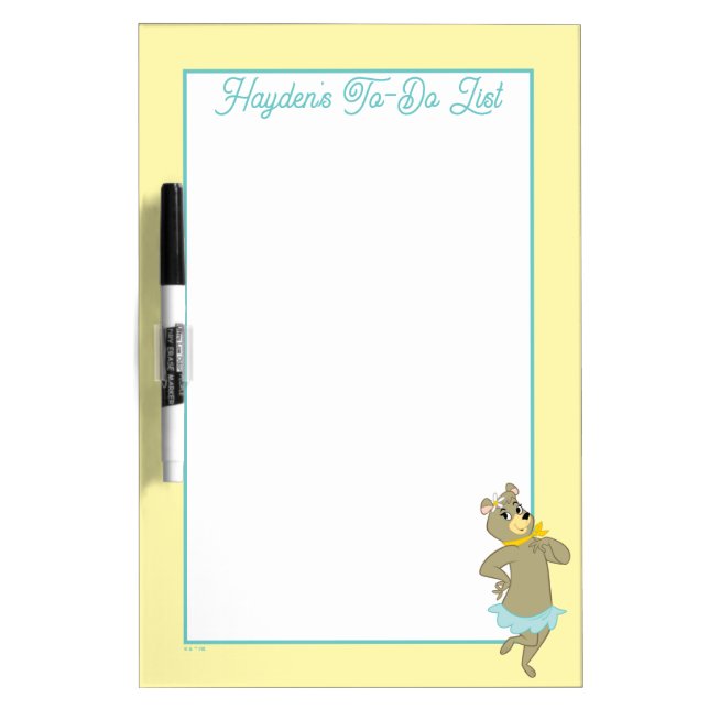 Cindy Bear Playful Pose Dry Erase Board (Front)