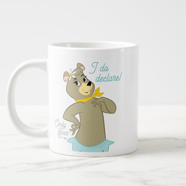 Cindy Bear Playful Pose Giant Coffee Mug (Left)