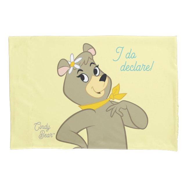 Cindy Bear Playful Pose Pillow Case (Front)