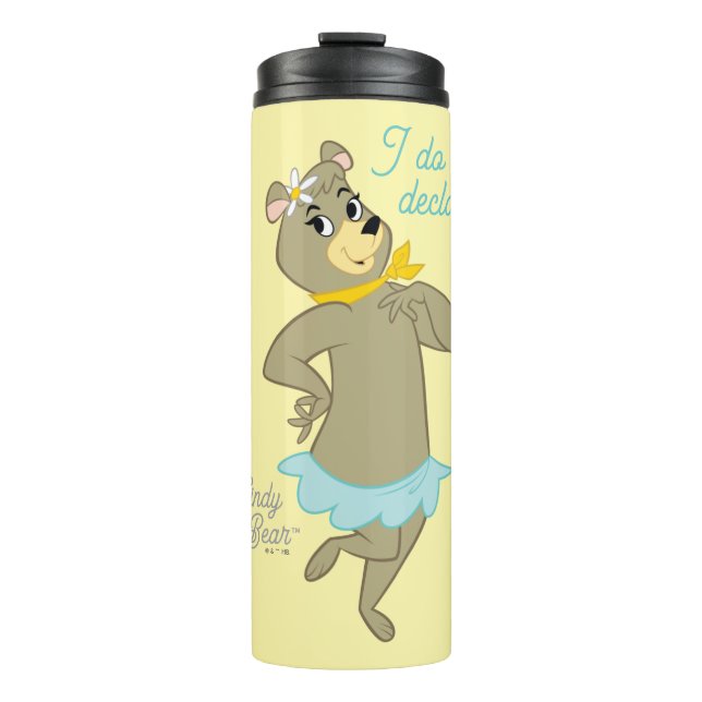 Cindy Bear Playful Pose Thermal Tumbler (Front)
