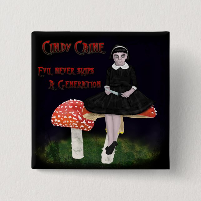 Cindy Caine Pinback Button (Front)