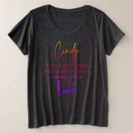 Cindy Colorful Love 2 Plus Size T-Shirt