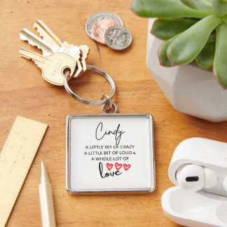 Cindy Colorful Love Keychain