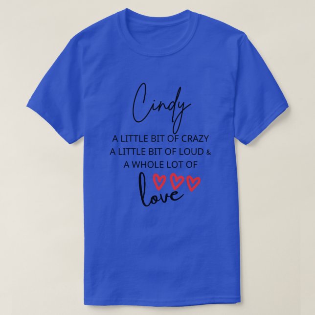 Cindy Colorful Love T-Shirt (Design Front)