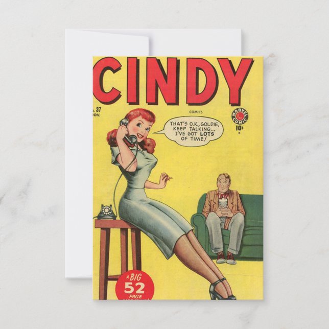 "Cindy" Comic Book Note Card (Front)