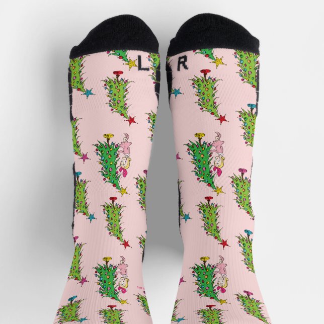 Cindy-Lou Who and Christmas Tree Pattern Socks (Top)