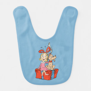 Cindy Lou Who and Max on a Present Baby Bib