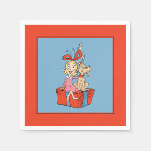 Cindy Lou Who and Max on a Present Napkins