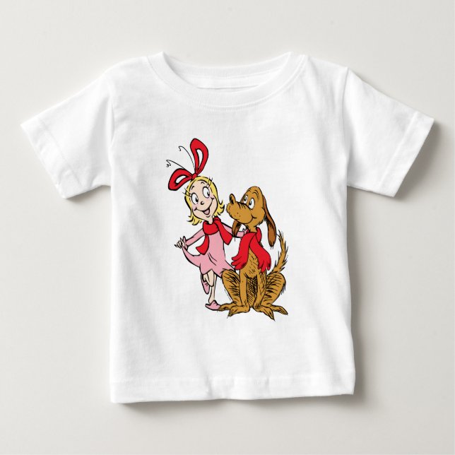 Cindy Lou Who and Max the Dog Baby T-Shirt (Front)