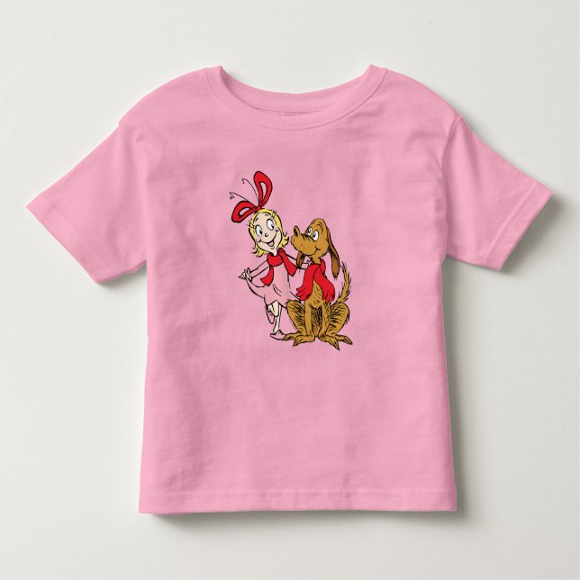 Cindy Lou Who and Max the Dog Toddler T-shirt (Front)