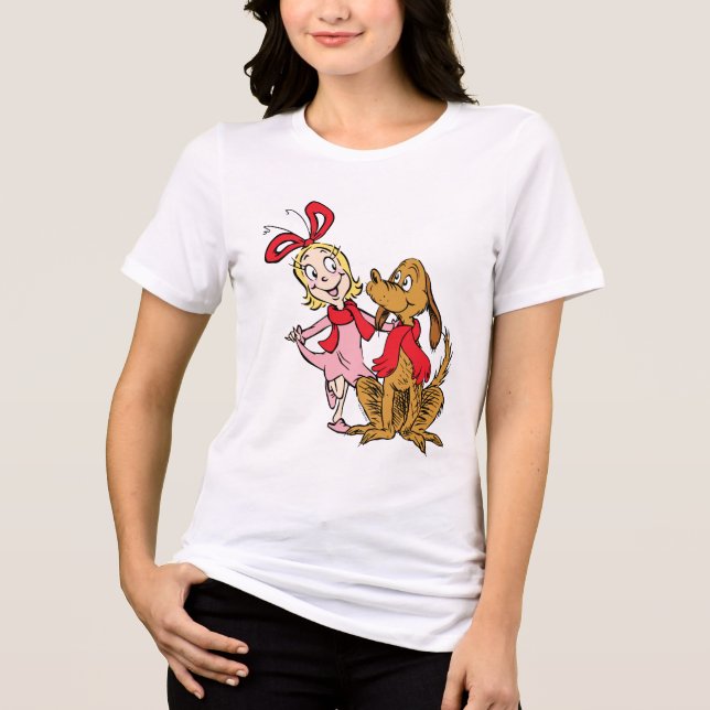 Cindy Lou Who and Max the Dog Tri-Blend Shirt (Front)