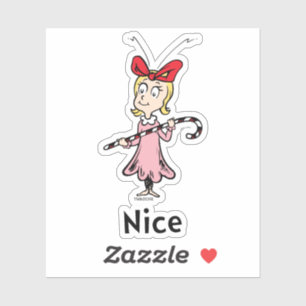 Cindy Lou Who Candy Cane Sticker