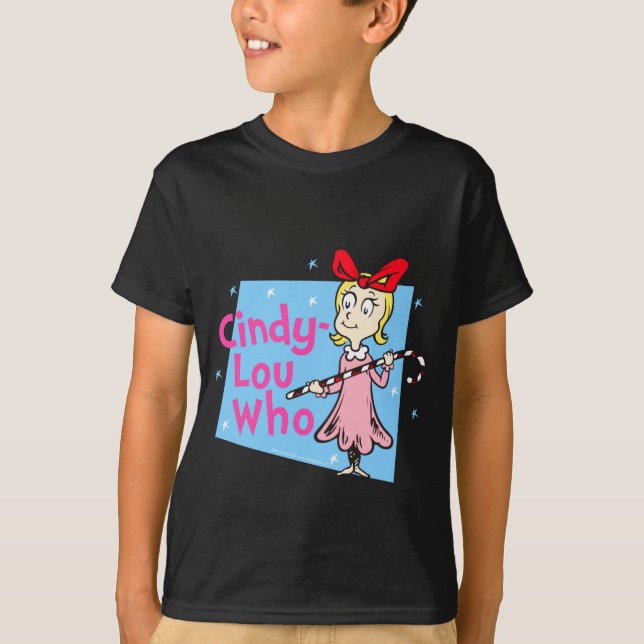 Cindy Lou Who Candy Cane  T-Shirt (Front)