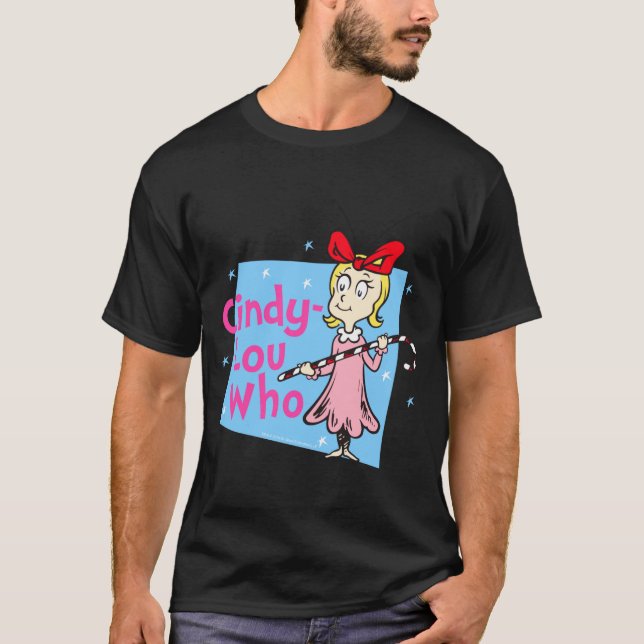 Cindy Lou Who Candy Cane  T-Shirt (Front)