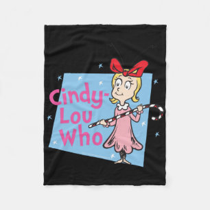 Cindy Lou Who Candy Cane T Shirt Fleece Blanket