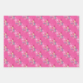 Cindy-Lou Who Good Pink Snowflake Pattern Wrapping Paper Sheets (Front 3)