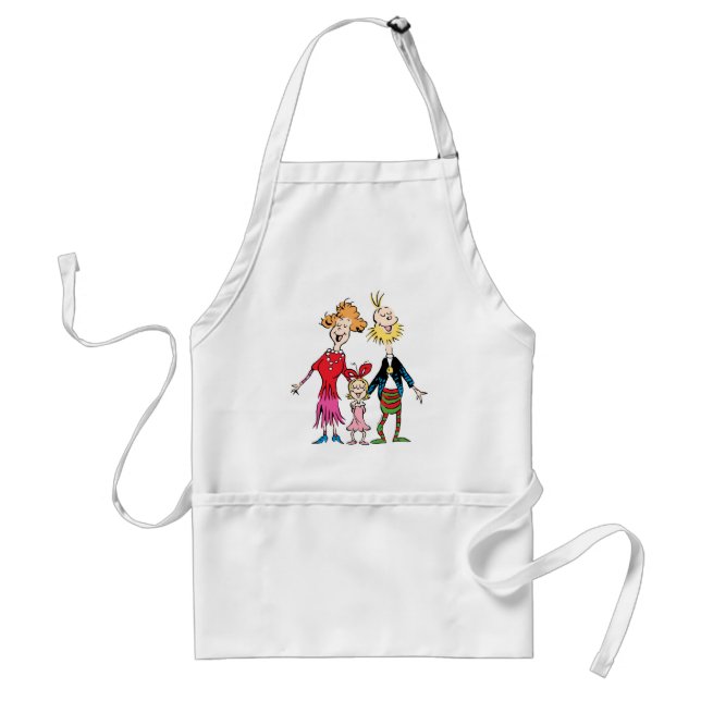 Cindy Lou Who's Family Portrait Adult Apron (Front)